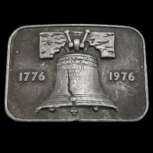 1976 Vintage Liberty Bell 1776 1976 Bicentennial Belt Buckle Made In‎ The USA
